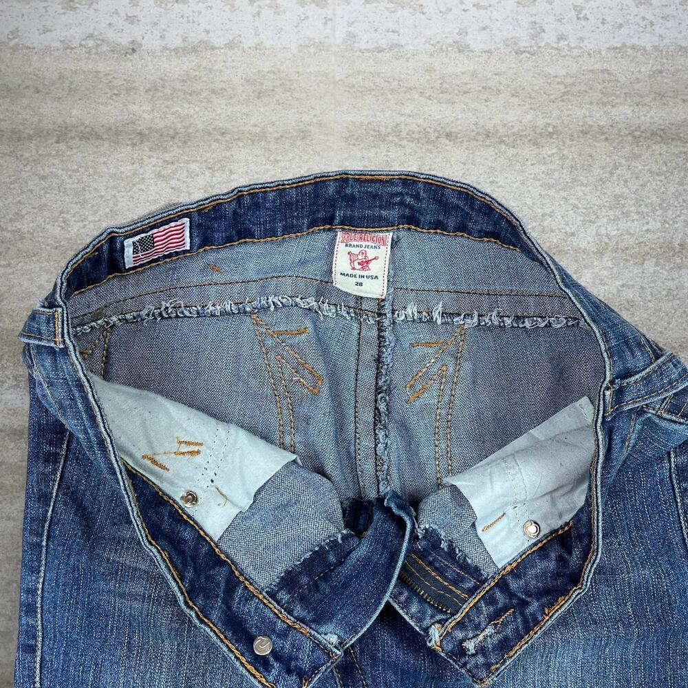 Vintage Y2K True Religion Skater Jeans 28x31 Slim Fit Dark Wash Made USA Denim - Picture 4 of 4
